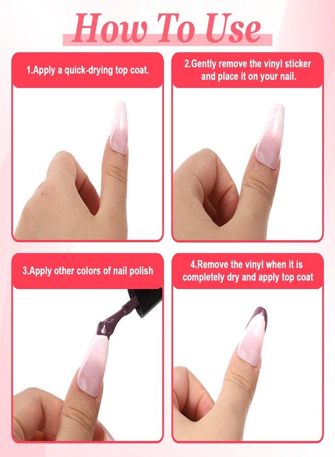 Qulkws 40 Sheets French Tip Nail Stickers Self-Adhesive French Manicure Strips White Nail Guides Strips Decals for DIY Manicure Art Professional and Home Use(1620pcs) - Image 5
